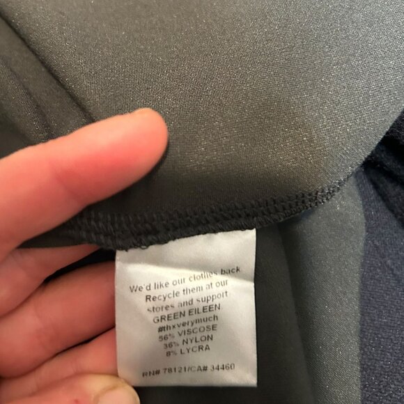 Eileen Fisher Jersey Knit Open Jacket Cardigan M Charcoal Gray Black Textured - Picture 7 of 9